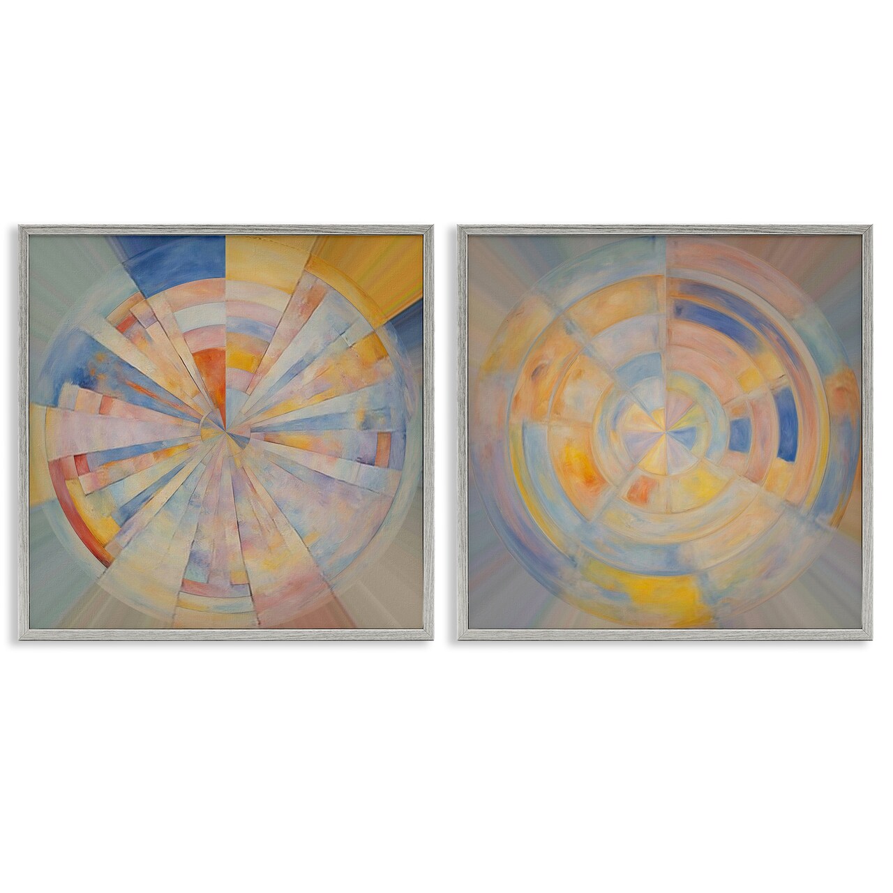 Stupell Industries Centric Circle Geometrics 2 pc Framed Giclee Wall Art Set Design by Noah Bay